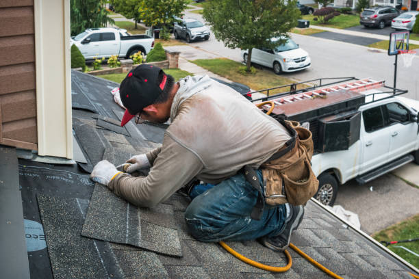 Professional Roof Leak Repair technician working in San Mateo, FL